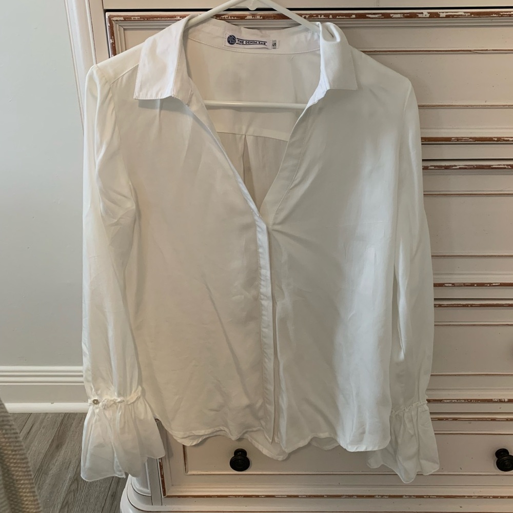 White Button Down Blouse - image 1